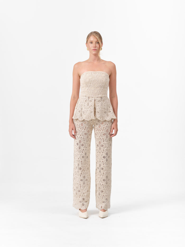 (PRE ORDER) PEONY PANTS ECRU