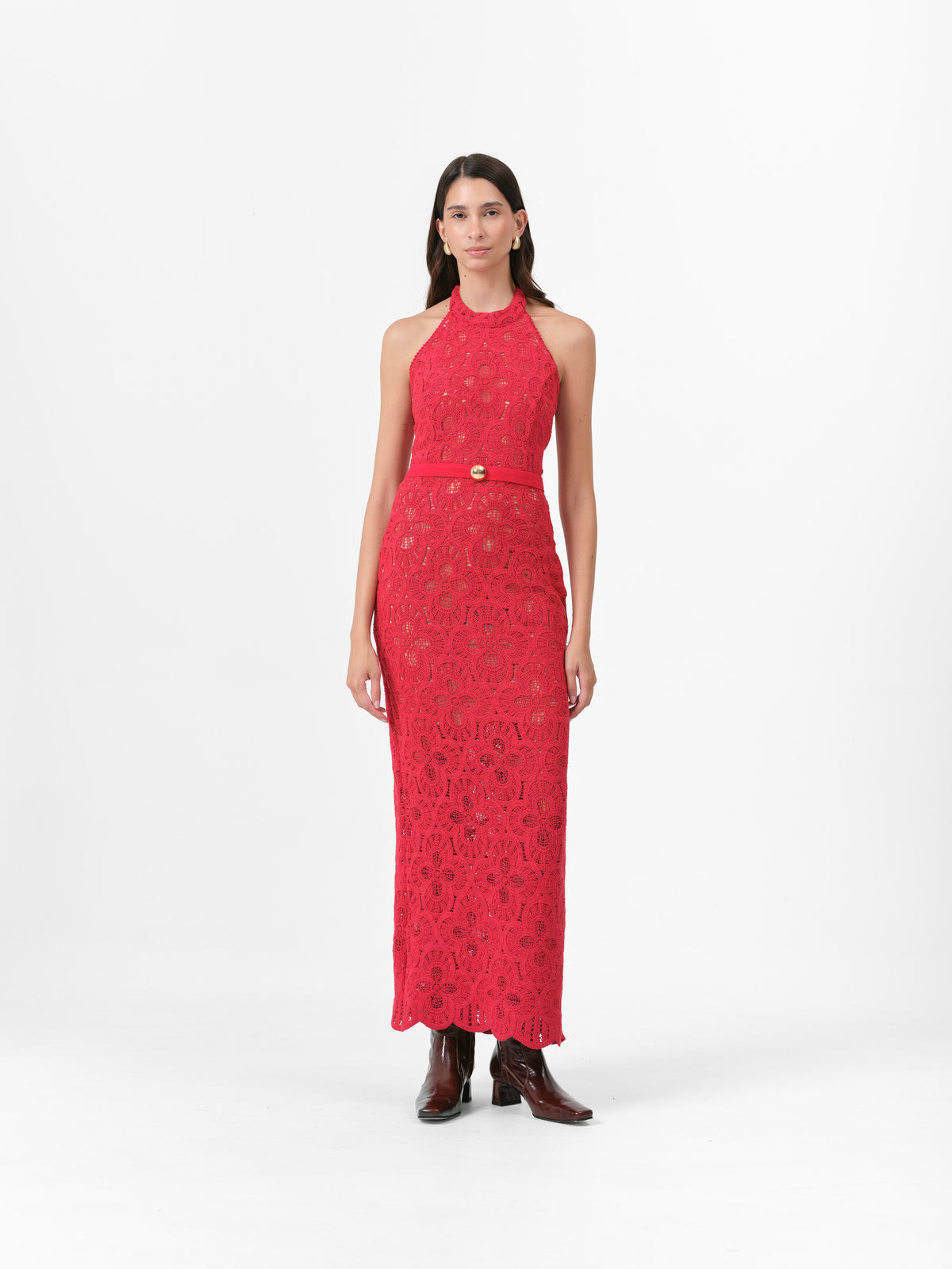 HAZEL DRESS SCARLET