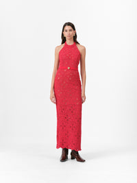 HAZEL DRESS SCARLET