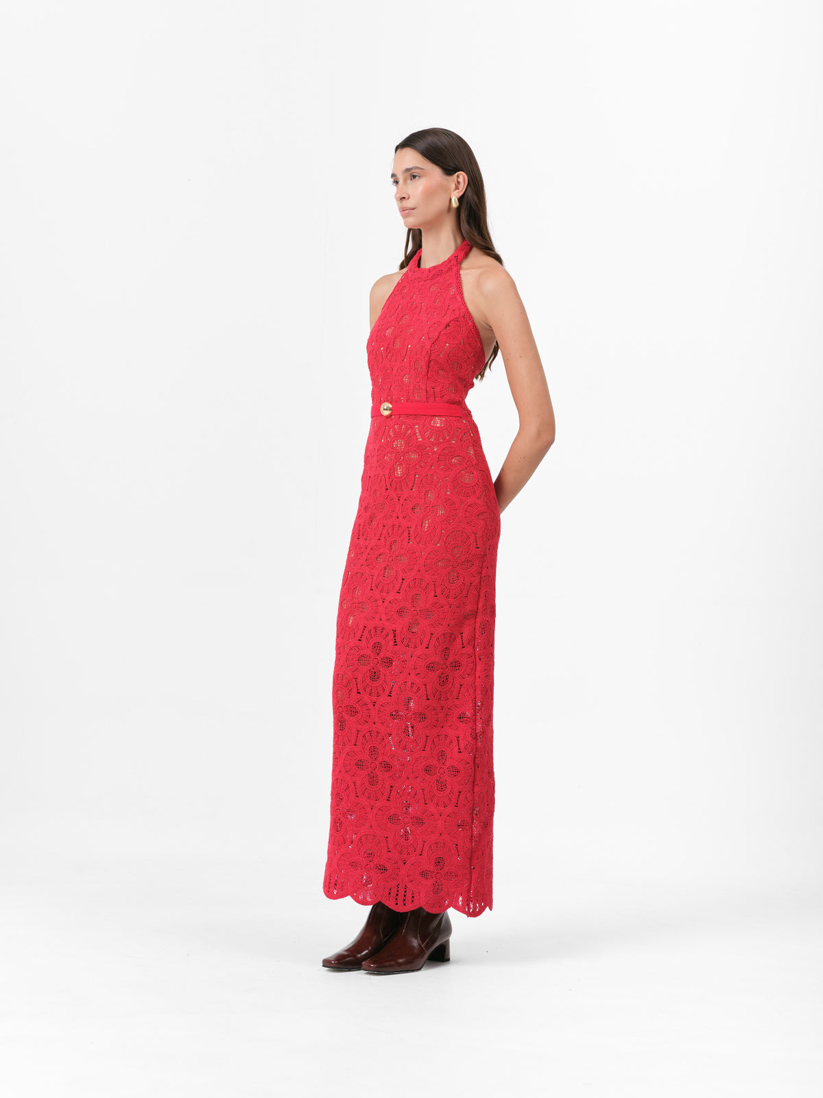 HAZEL DRESS SCARLET