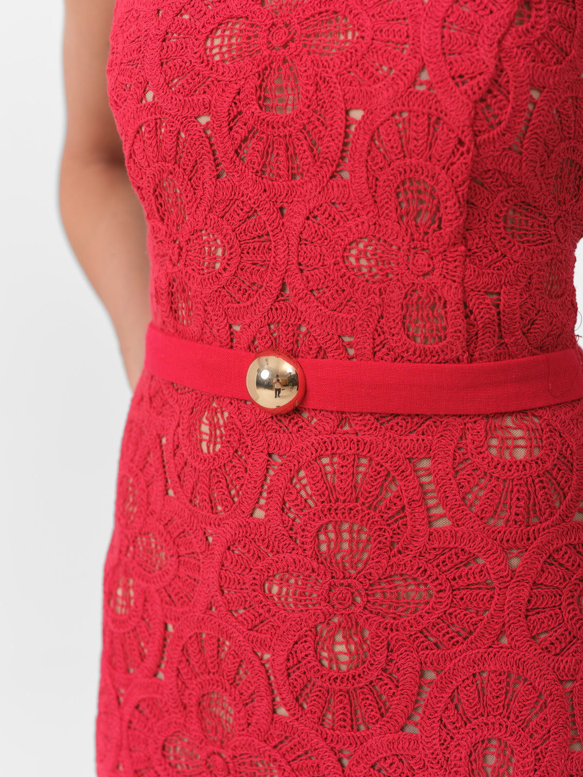 HAZEL DRESS SCARLET