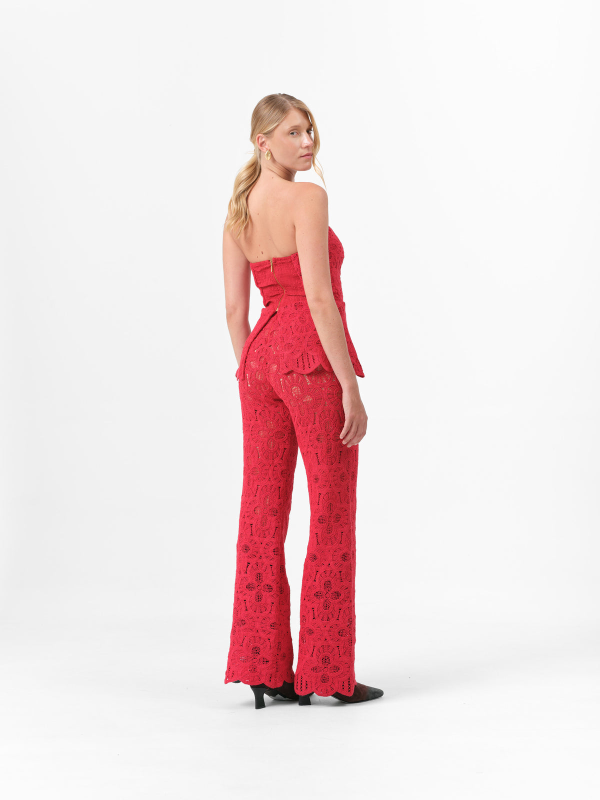PEONY PANTS SCARLET
