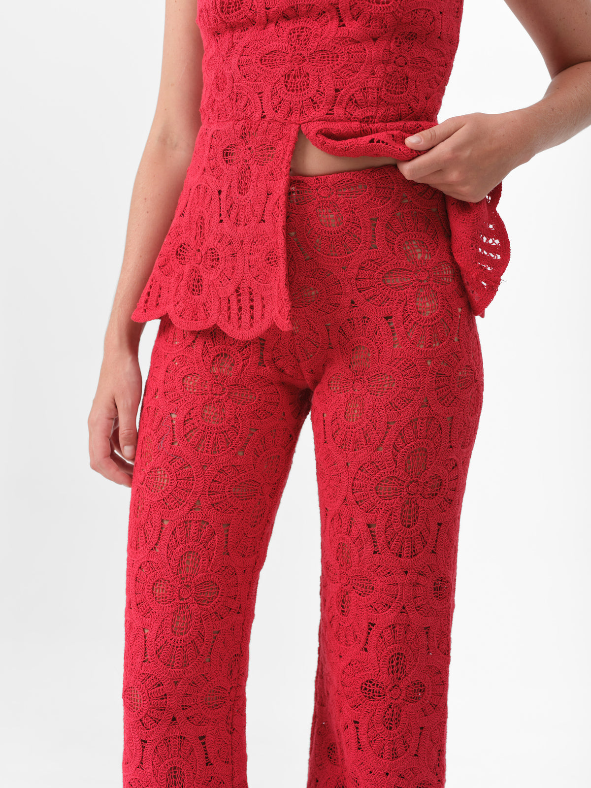 PEONY PANTS SCARLET