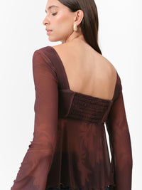 DIANDRA TOP CHOCOLATE