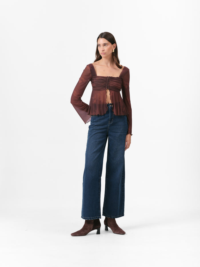 (PRE ORDER) DIANDRA TOP CHOCOLATE