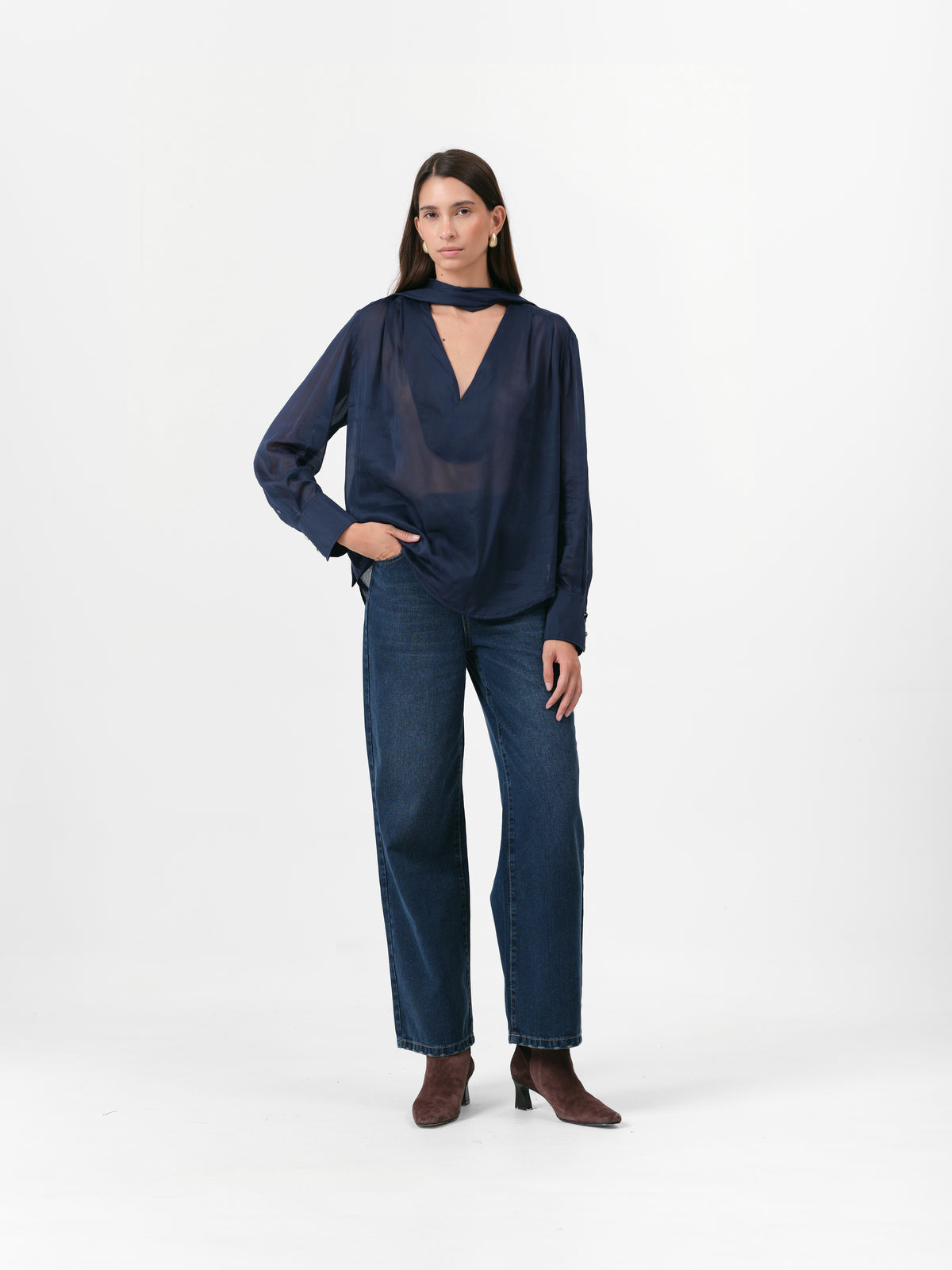 TEASEL BLOUSE ROYAL BLUE