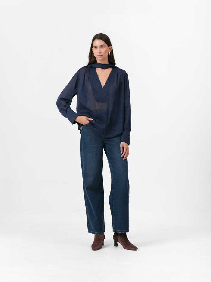 (PRE ORDER) TEASEL BLOUSE ROYAL BLUE