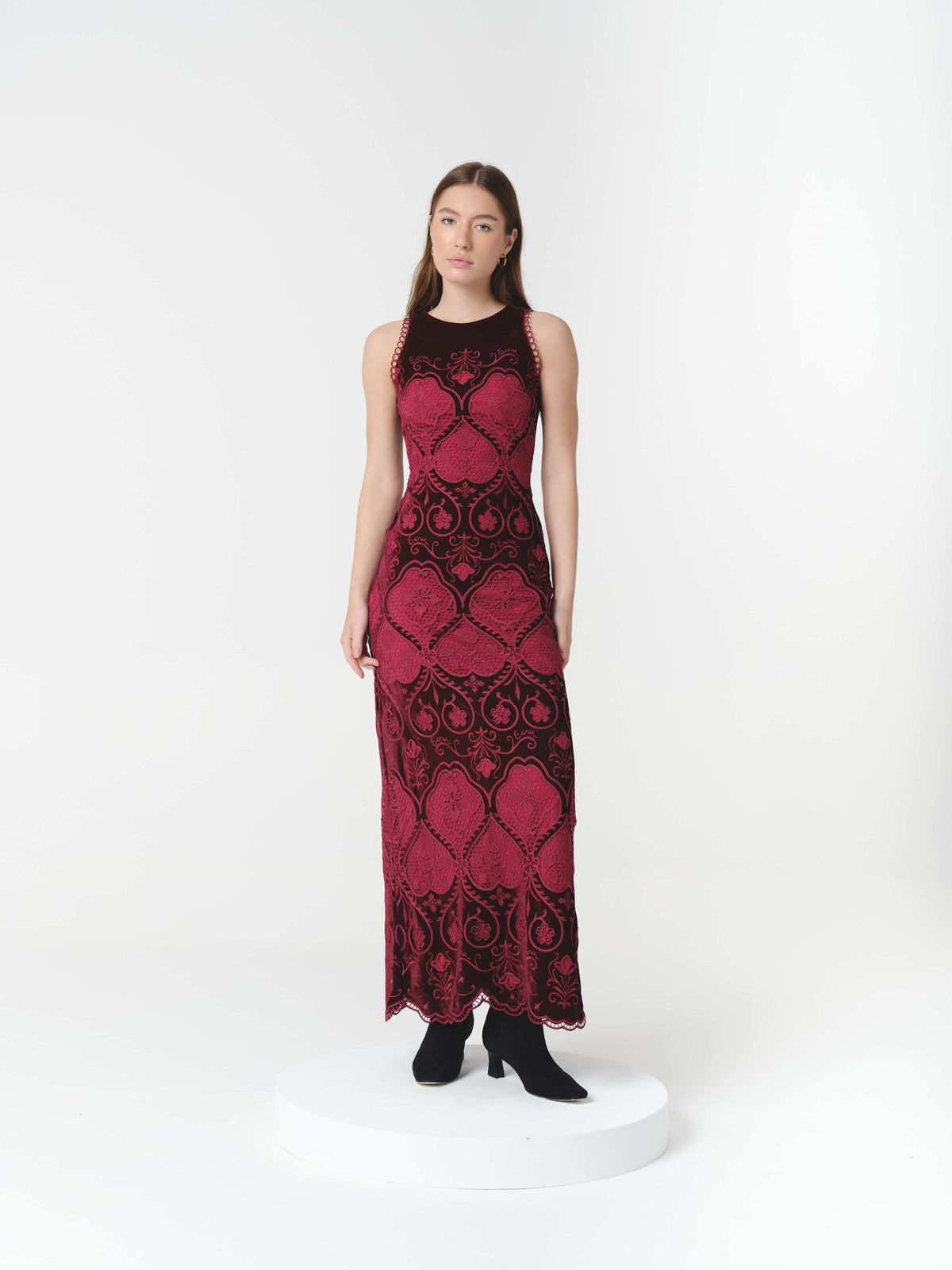 POPPY DRESS BURGUNDY (PRE-ORDER) - (VIP)