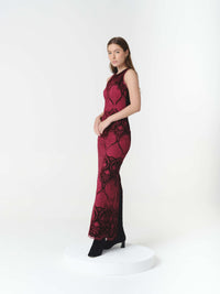 POPPY DRESS BURGUNDY (PRE-ORDER) - (VIP)