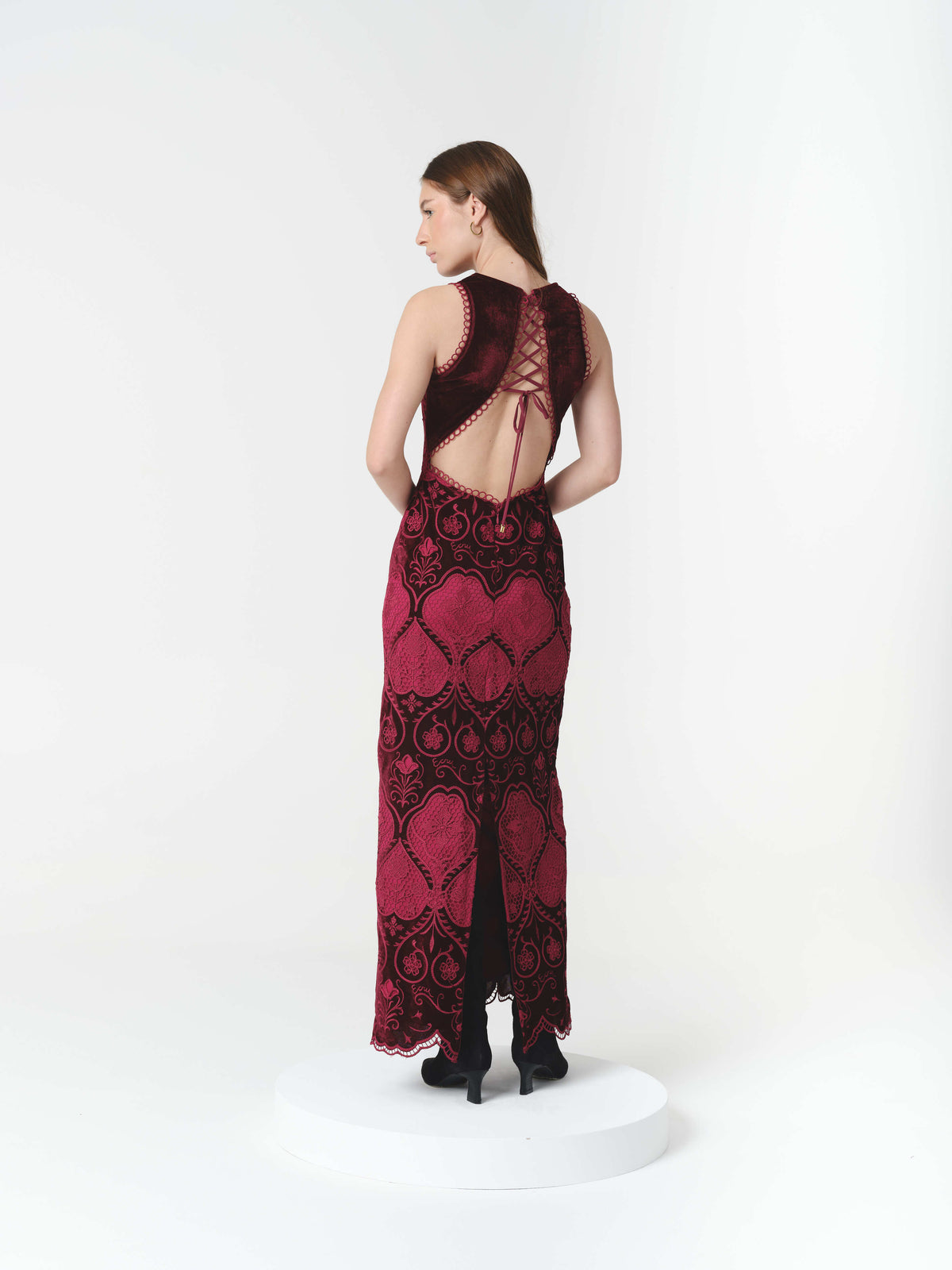 POPPY DRESS BURGUNDY (PRE-ORDER) - (VIP)