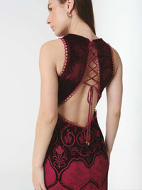 POPPY DRESS BURGUNDY (PRE-ORDER) - (VIP)