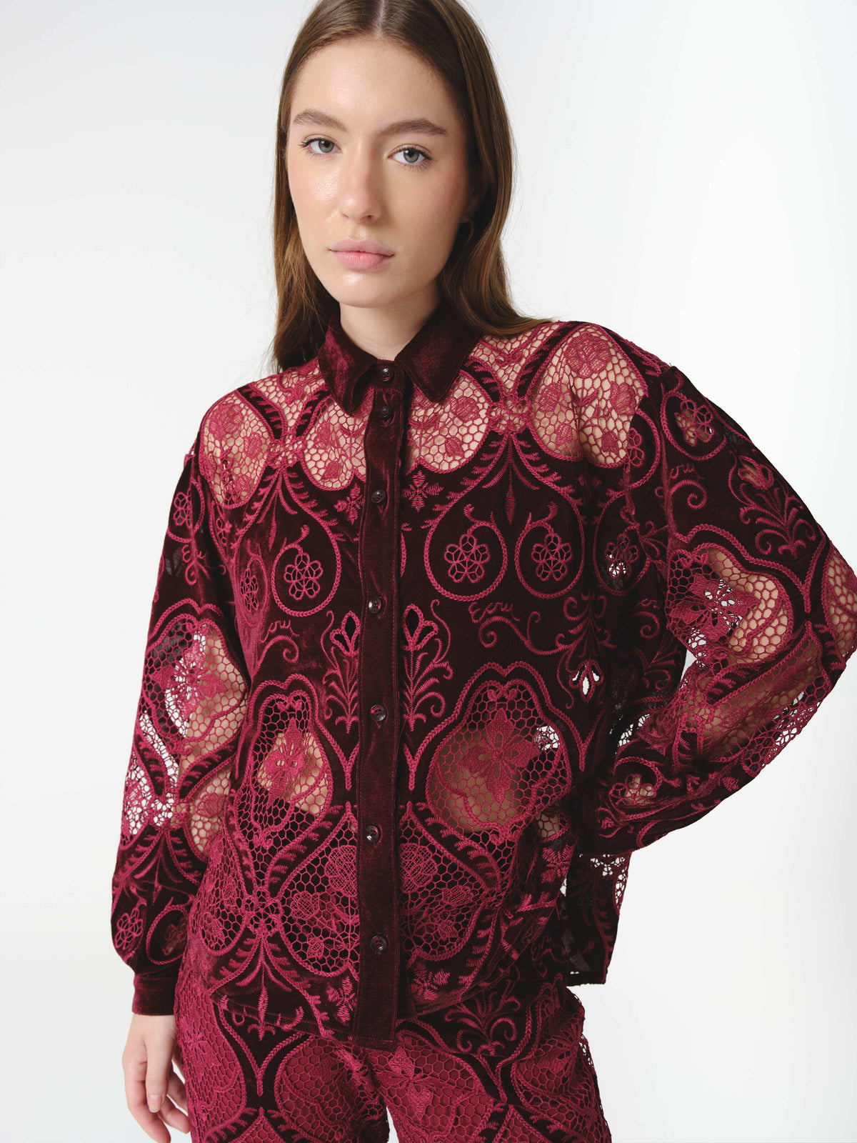 ALTHEA SHIRT BURGUNDY (PRE-ORDER) - (VIP)