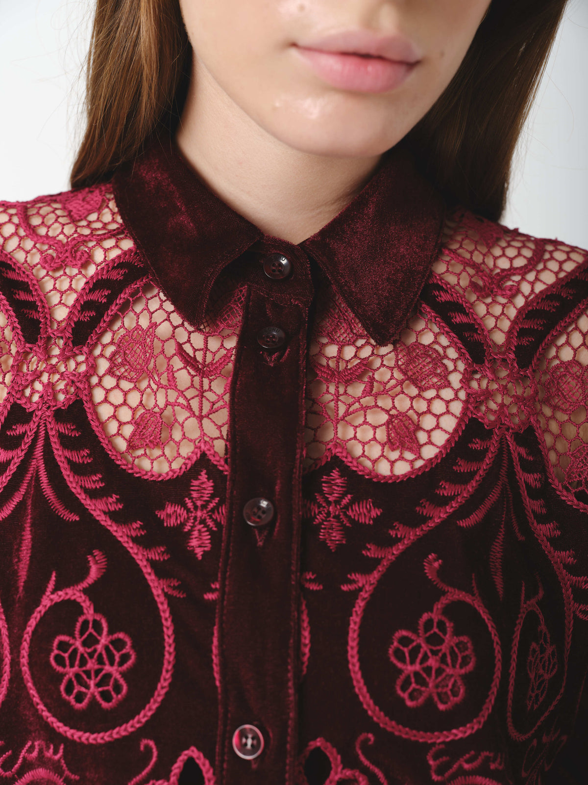 ALTHEA SHIRT BURGUNDY (PRE-ORDER) - (VIP)