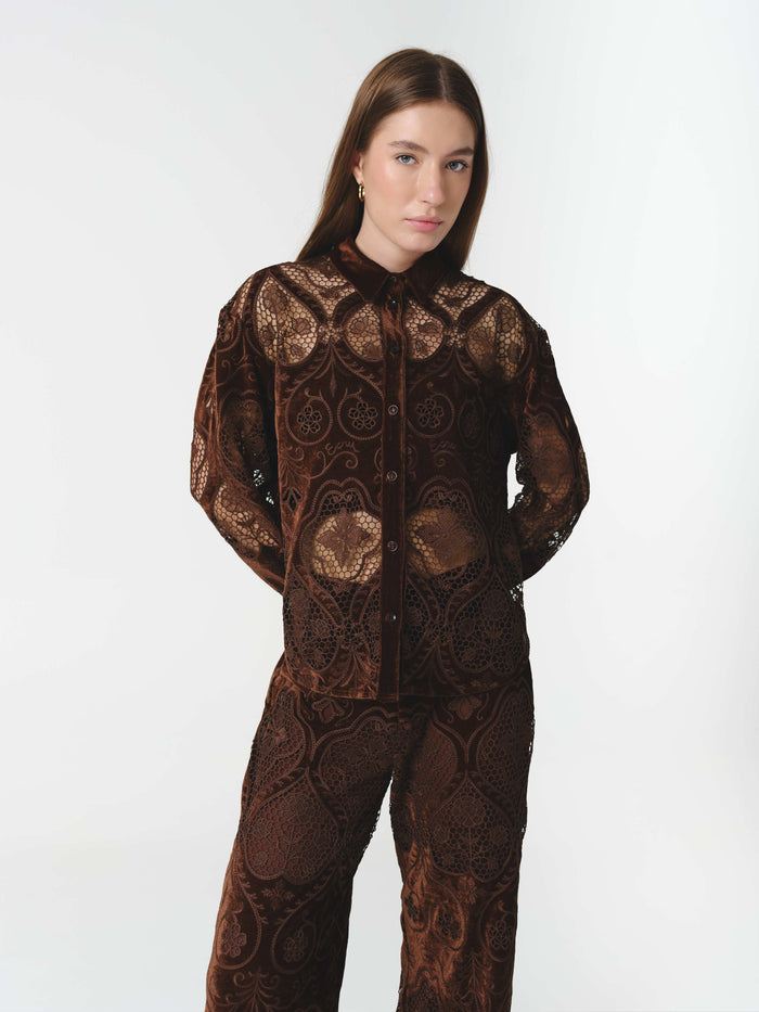 ALTHEA SHIRT CHOCOLATE (PRE-ORDER)