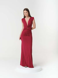 GISELLE DRESS BURGUNDY (VIP)