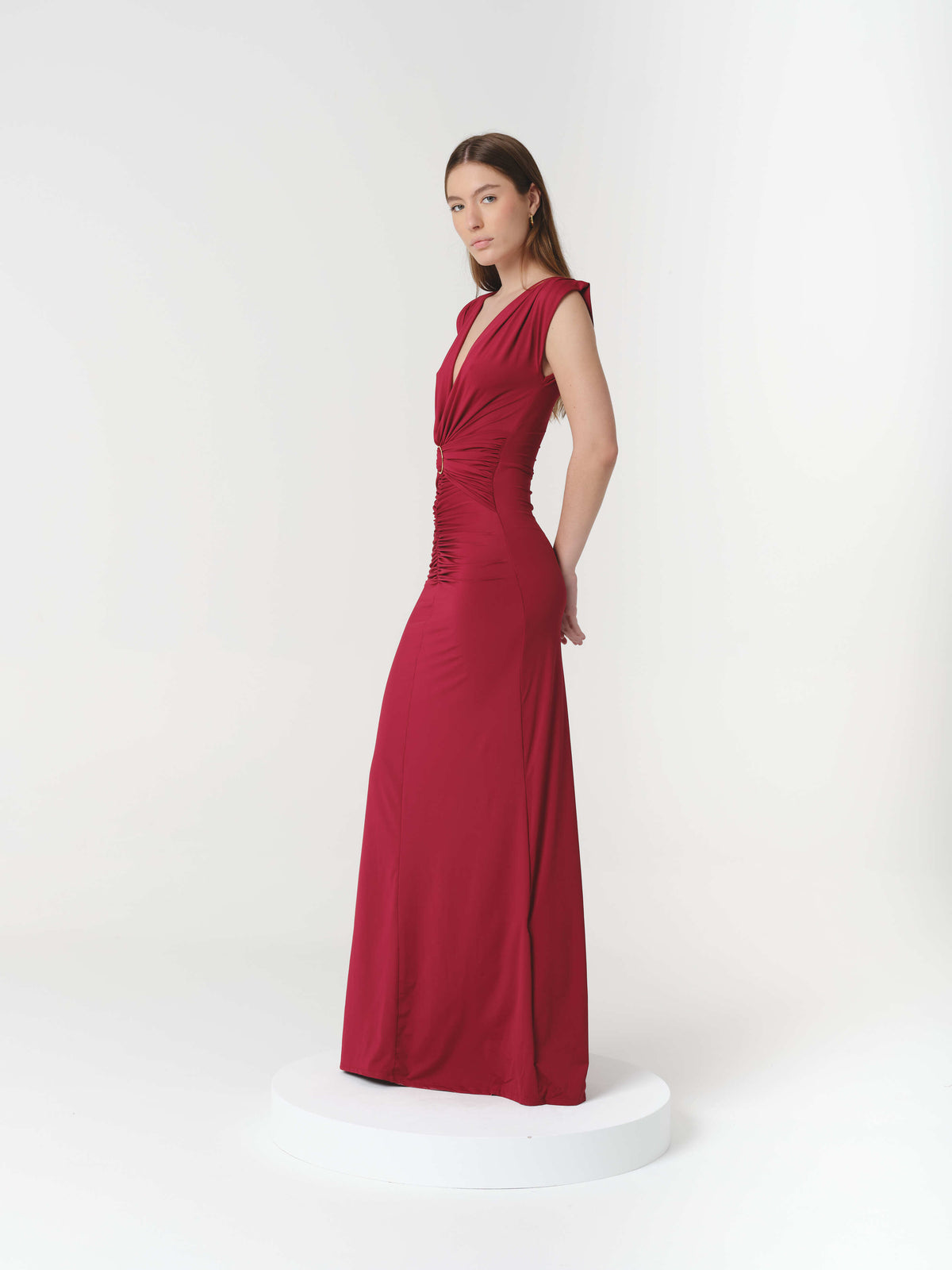GISELLE DRESS BURGUNDY (VIP)