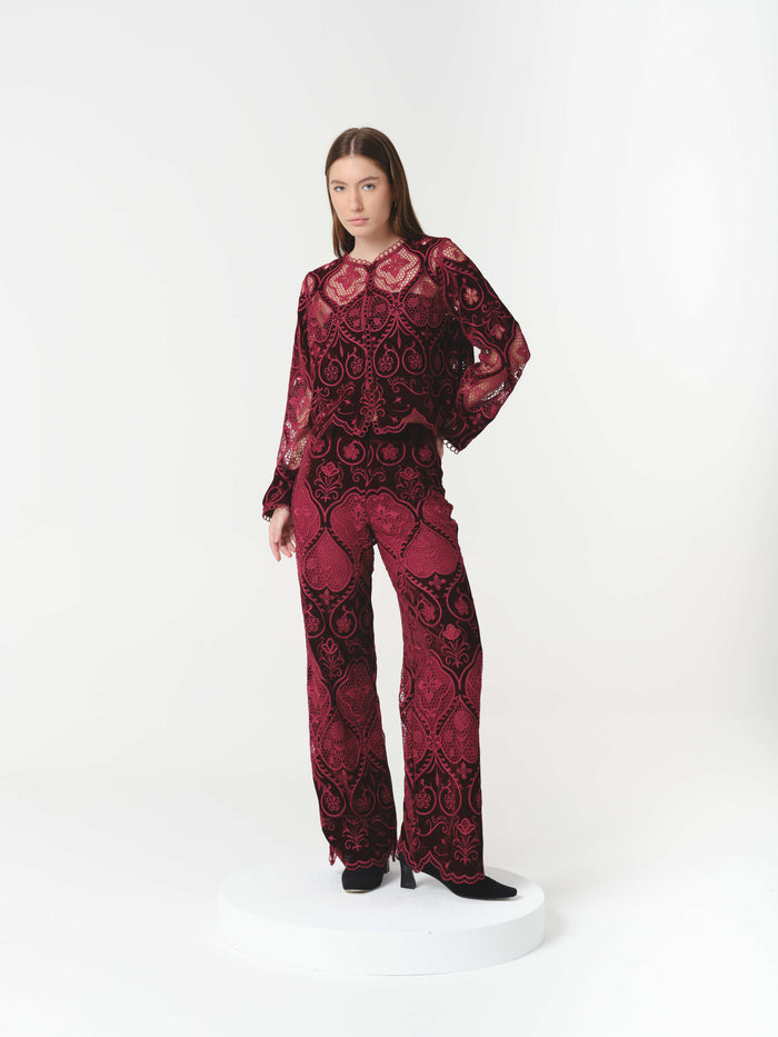 ALTHEA BLOUSE BURGUNDY