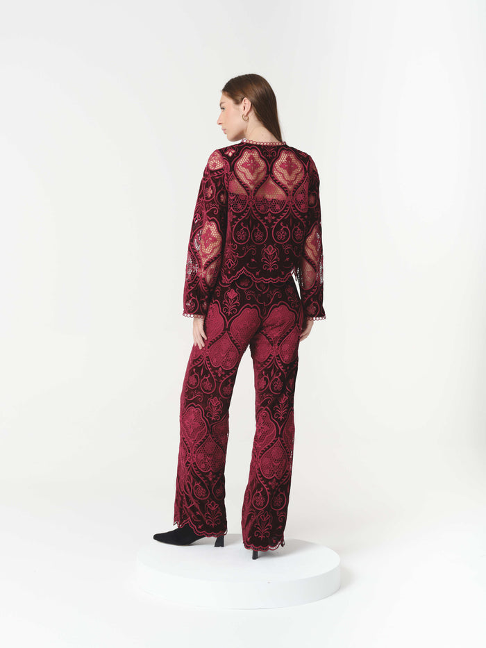 ALTHEA BLOUSE BURGUNDY
