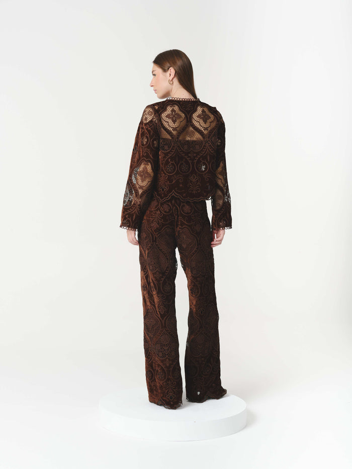 ALTHEA BLOUSE CHOCOLATE