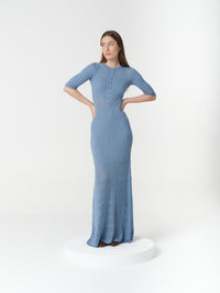 ISABEL DRESS FADED DENIM