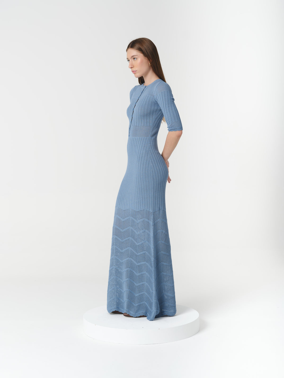 ISABEL DRESS FADED DENIM