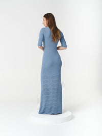 ISABEL DRESS FADED DENIM