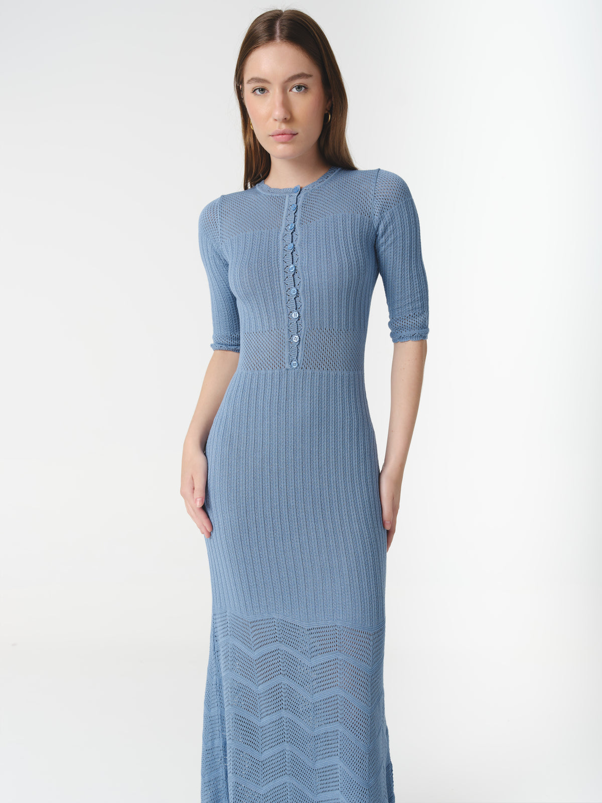 ISABEL DRESS FADED DENIM