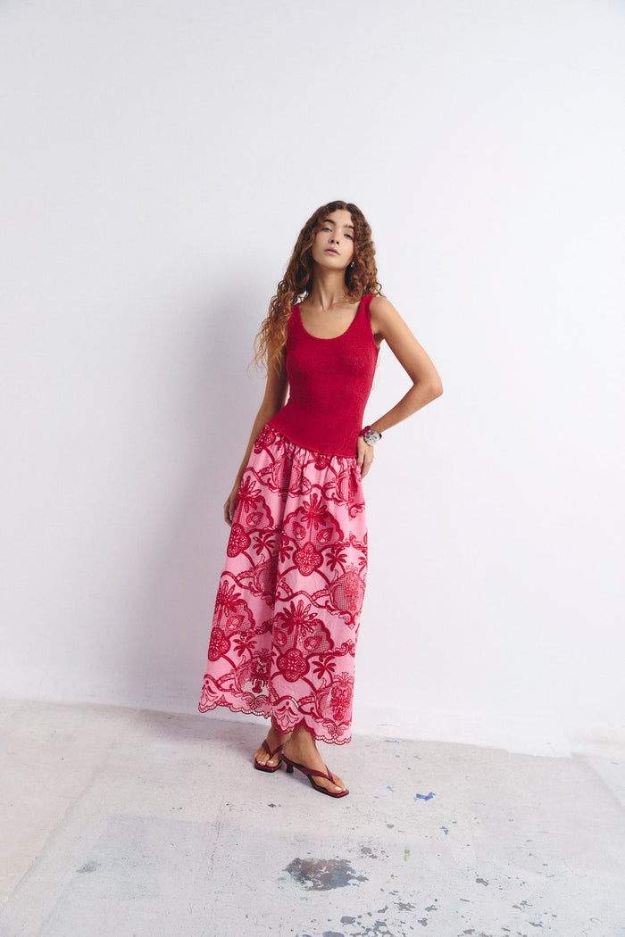 LETIZIA DRESS LOBSTER PINK