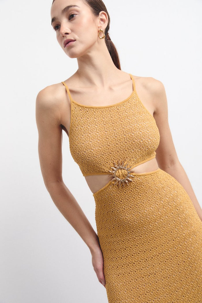 VADELLA DRESS AMBER GOLD