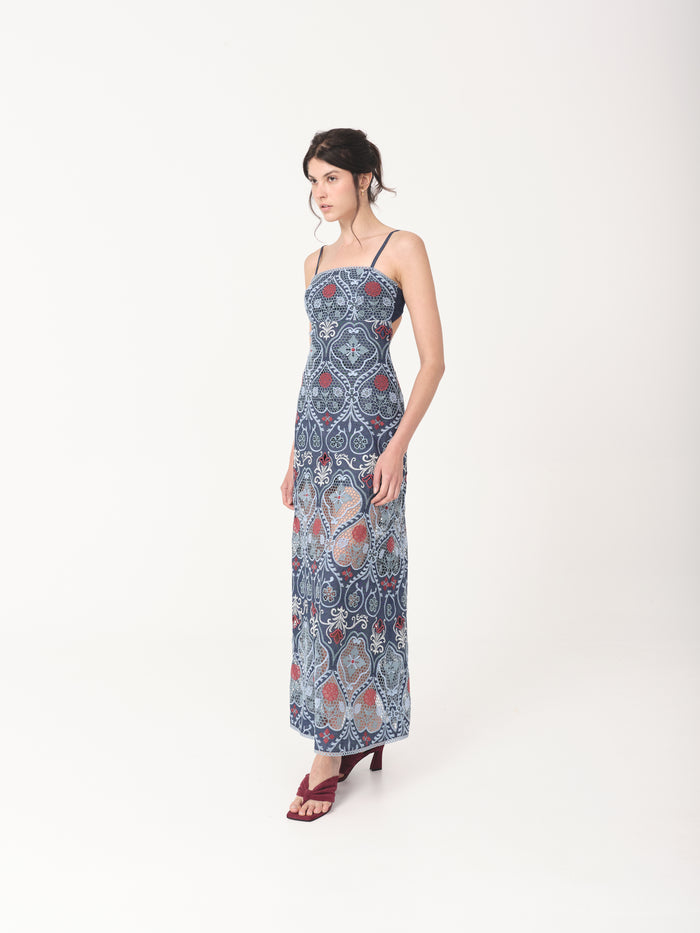 ROBIN DRESS VINTAGE BLUE