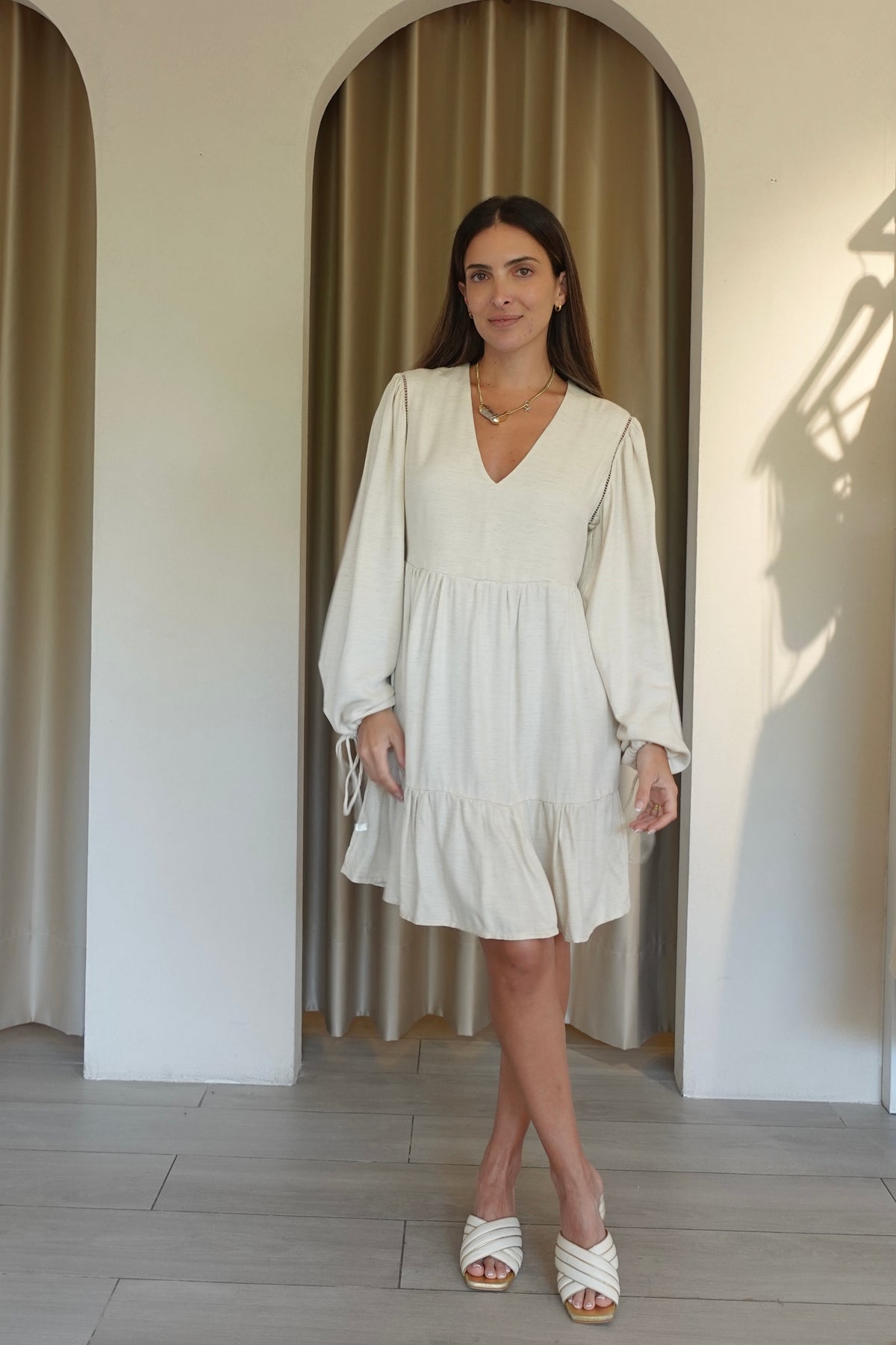 STEVIE DRESS ECRU