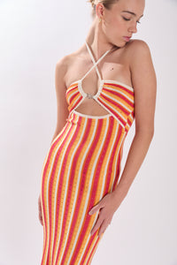 MARGOT DRESS ORANGE OCHRE