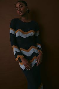 ASTOR DRESS DUSTY BLUE