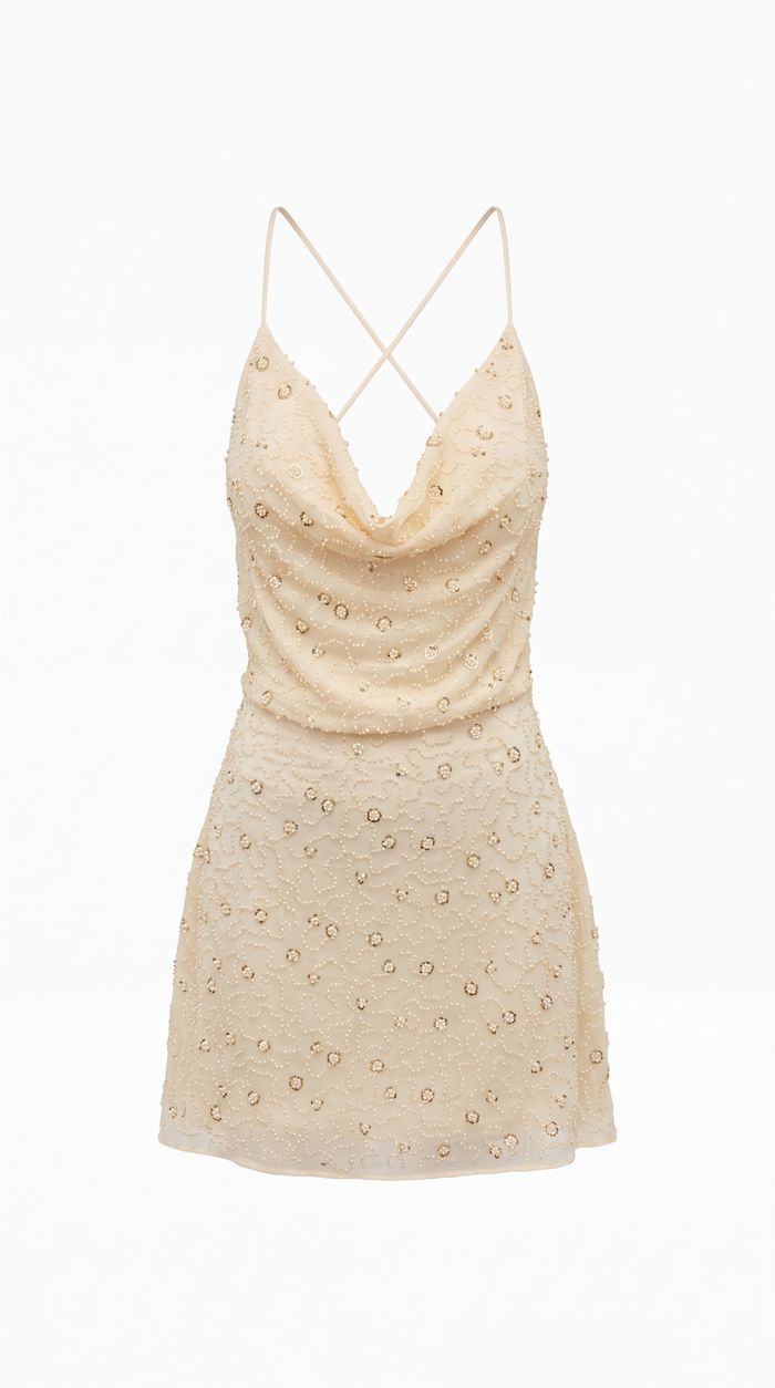 HALO DRESS CHAMPAGNE