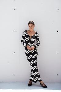 VIRGINIA DRESS BLACK & WHITE
