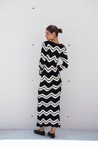 VIRGINIA DRESS BLACK & WHITE