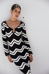 VIRGINIA DRESS BLACK & WHITE