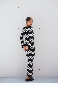 VIRGINIA DRESS BLACK & WHITE