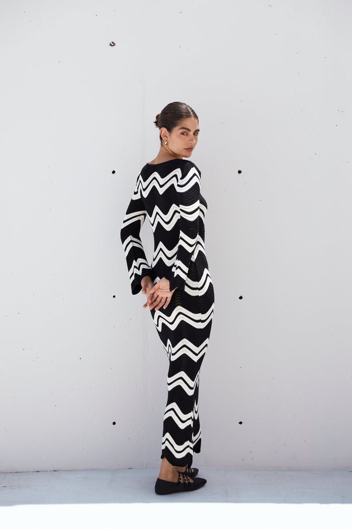 VIRGINIA DRESS BLACK & WHITE