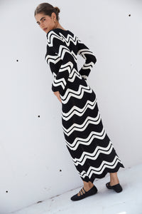 VIRGINIA DRESS BLACK & WHITE