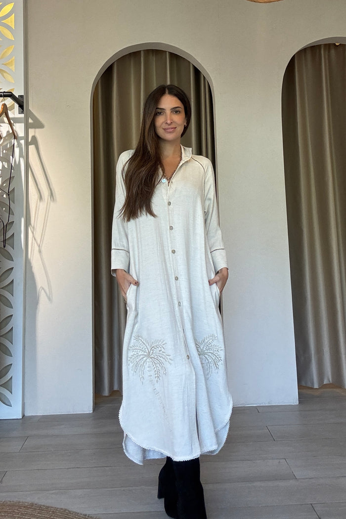 ARETHA DRESS MACADAMIA