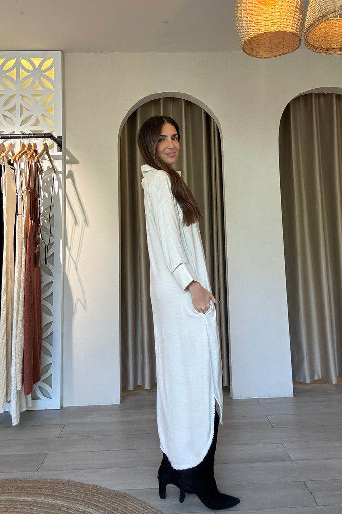ARETHA DRESS MACADAMIA