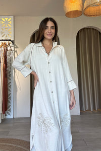ARETHA DRESS MACADAMIA