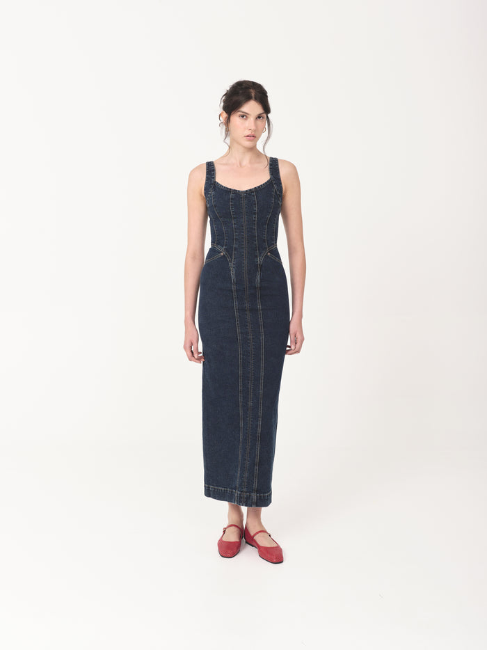 NOVELLE DRESS VINTAGE BLUE