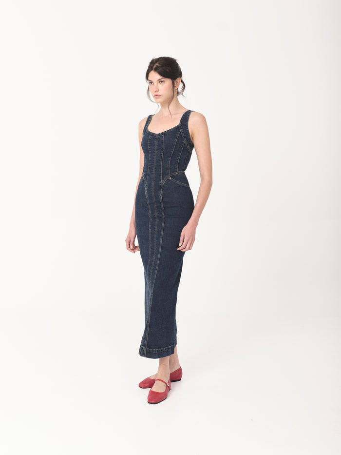 NOVELLE DRESS VINTAGE BLUE