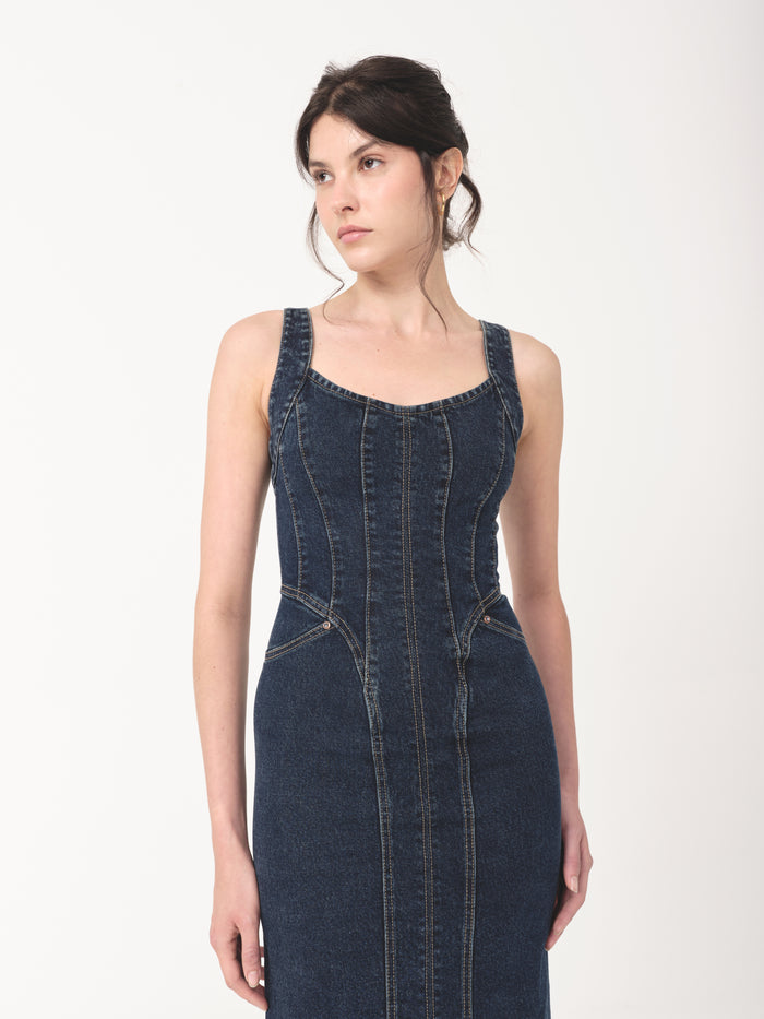 NOVELLE DRESS VINTAGE BLUE
