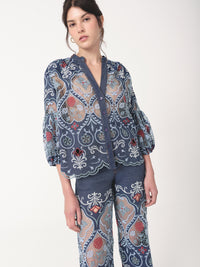 ROBIN BLOUSE VINTAGE BLUE