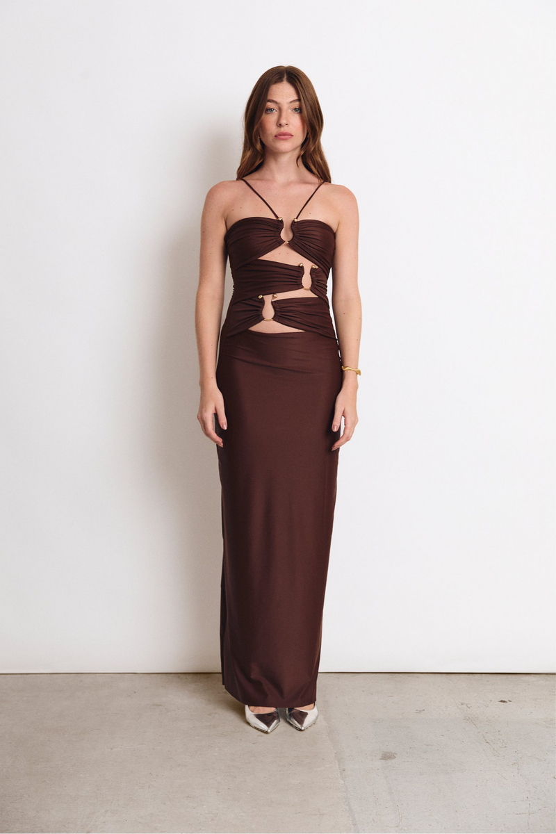 DEMI DRESS ESPRESSO