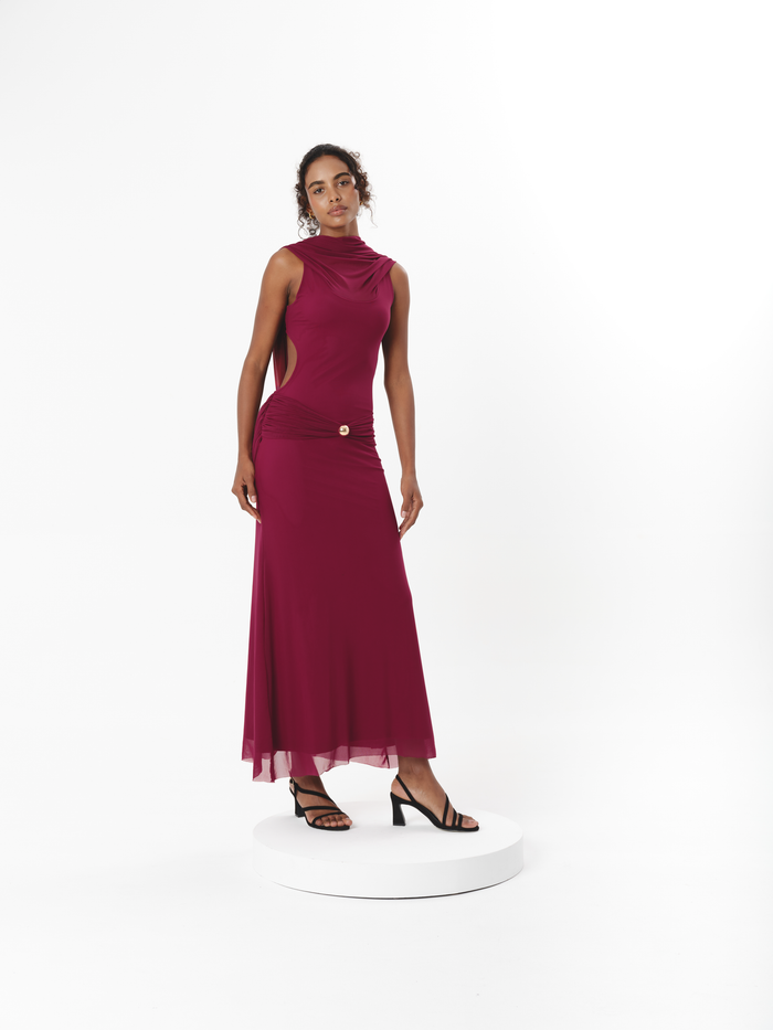 VESPERA DRESS RASPBERRY