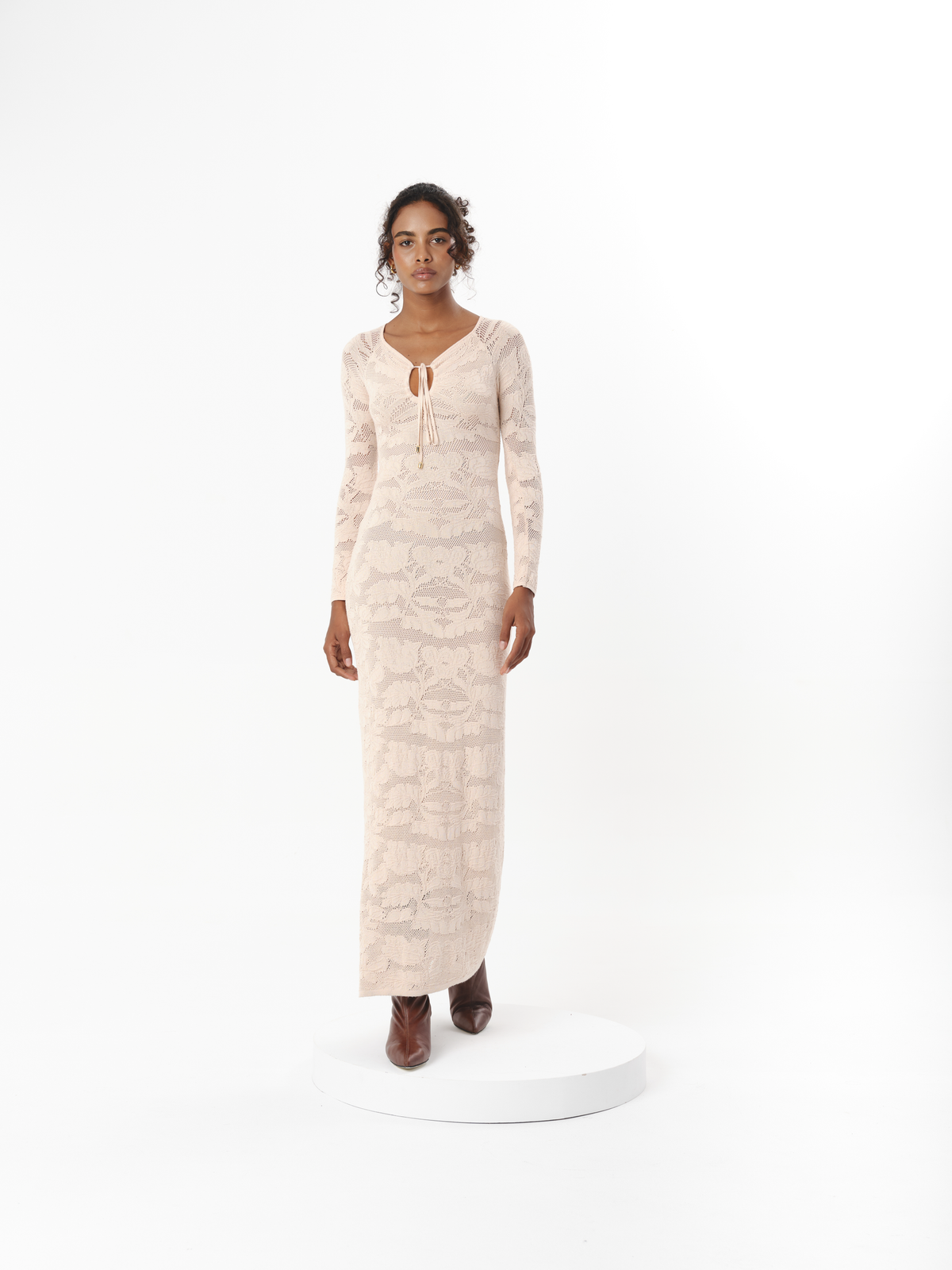 CAMELIA DRESS SILVER PEONY